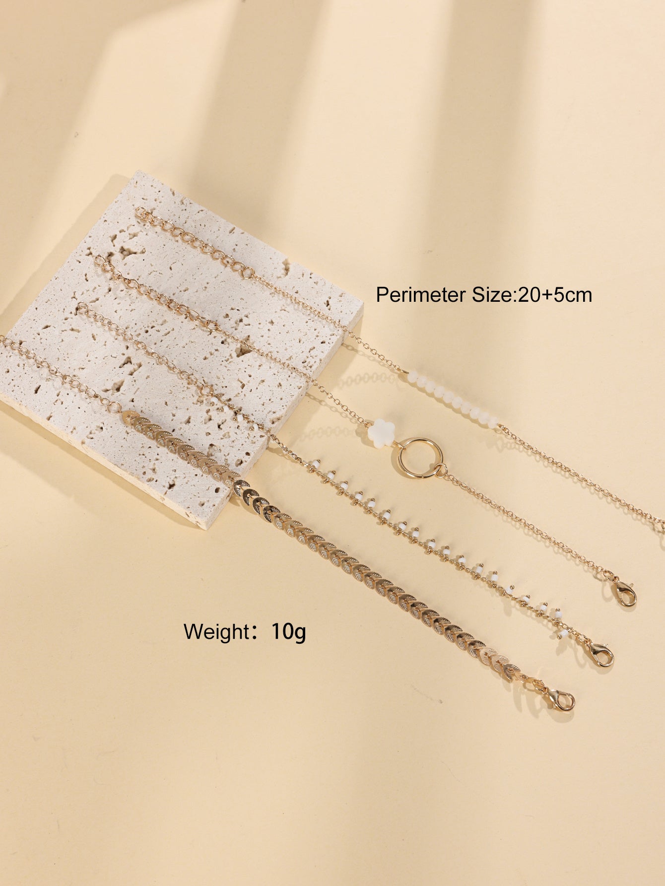 Geometric Chain European And American Style Metal Bracelet Personalized Circle Pattern Arrow Chain 4-piece Set Bracelet - FASHIONKULTUR