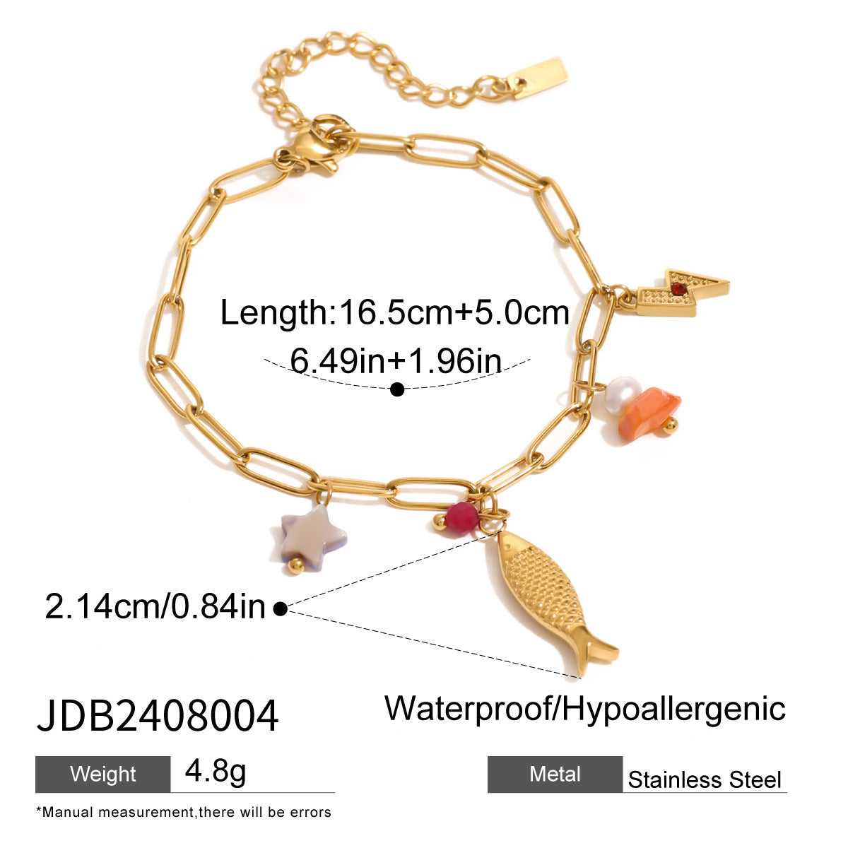 18K Gold Stainless Steel Personalized Bracelet - FASHIONKULTUR