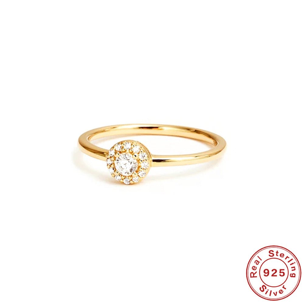 Wind Rounded Corner Moissanite Ring 18K Gold - FASHIONKULTUR
