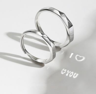 S925 Sterling Silver Rings By Light Reflect Show Surprise Love Pattern Surface Hidden New Jewelry Romantic Party Gift Wedding Engagement - FASHIONKULTUR
