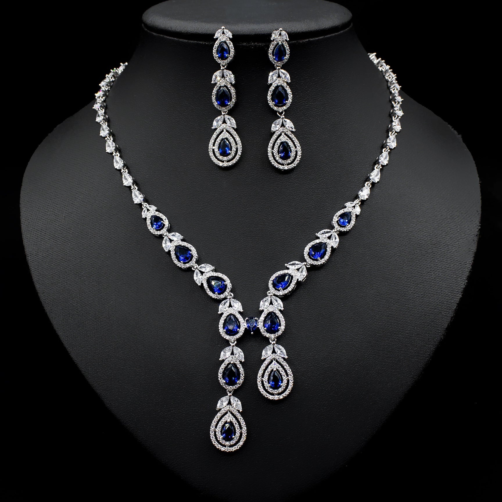 Jewelry Temperament Set Chain Ladies Earrings Necklace Two Piece - FASHIONKULTUR