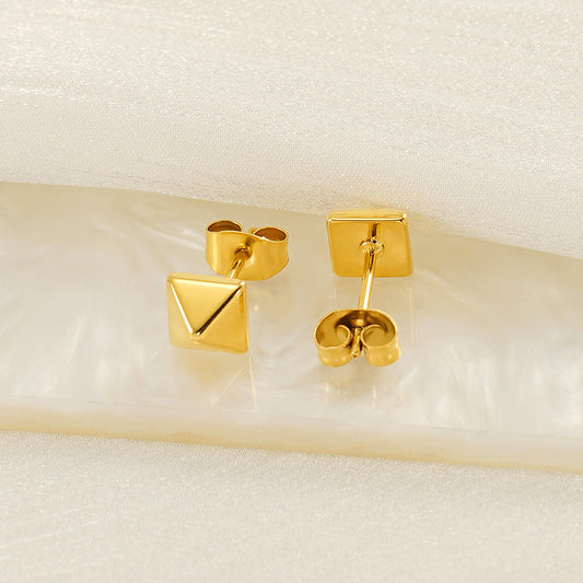 Fashion Stainless Steel Rivet Three-dimensional Stud Earrings - FASHIONKULTUR