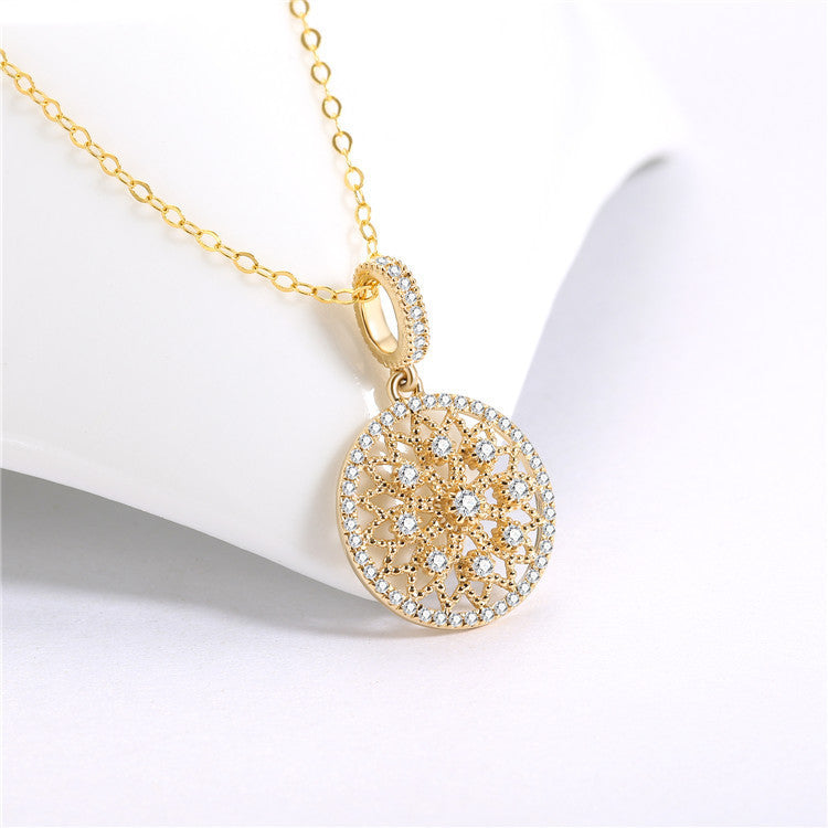 18K Gold Plated Simulation Diamond Female Pendant - FASHIONKULTUR