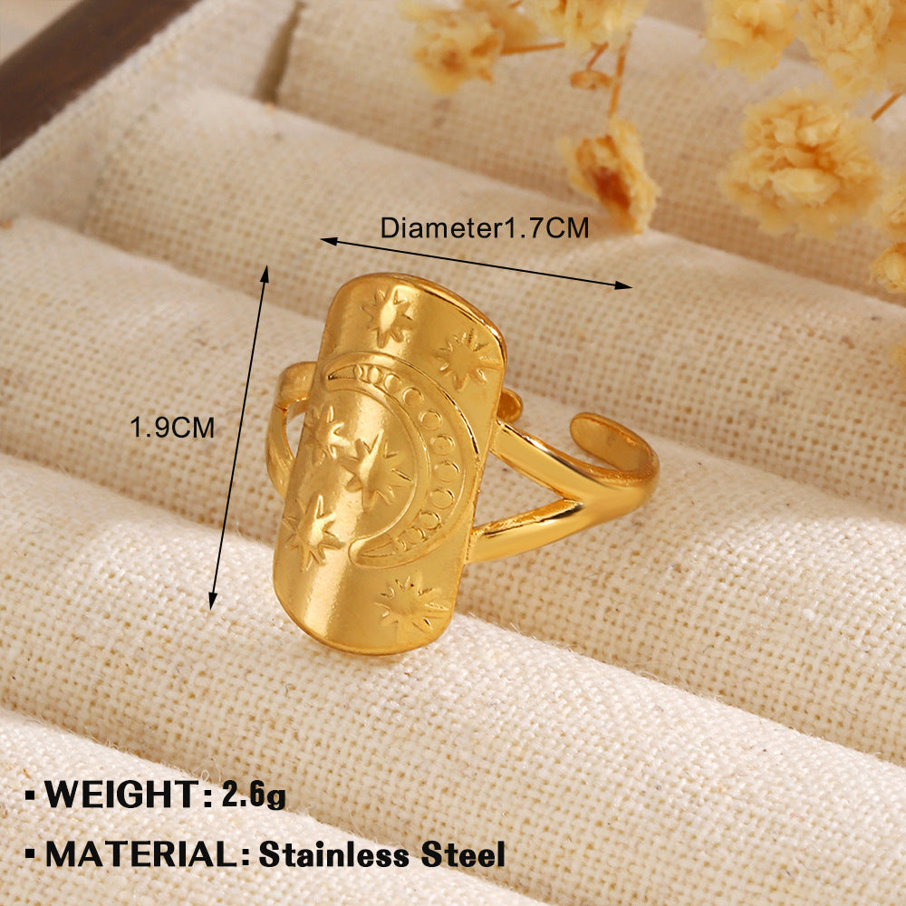 Fashion Stainless Steel Simple Heart-shaped Open Ring - FASHIONKULTUR