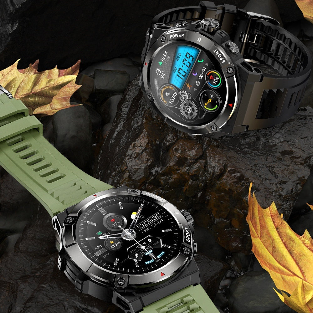 Altitude Air Pressure Compass Local Music Three-proof Sports Watch - FASHIONKULTUR