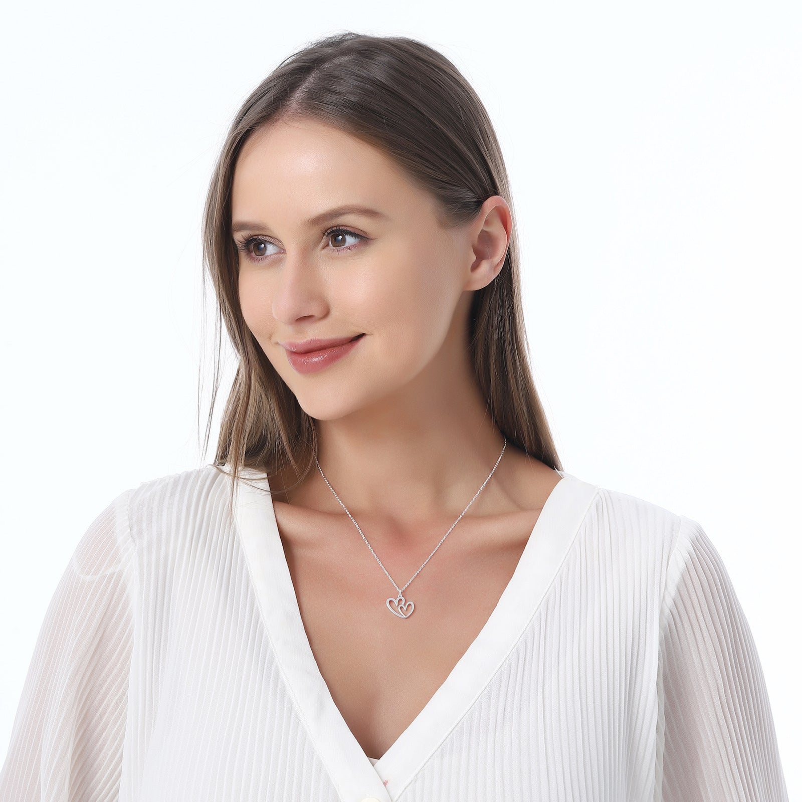 Mother Daughter Friendship Set Love Pendant Two Tone Necklace - FASHIONKULTUR