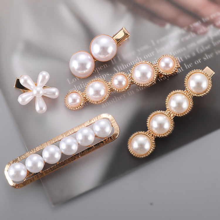 Slip-on Pearl Bow Hair Clip - FASHIONKULTUR