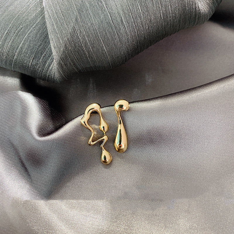 Metal high-quality earrings irregular earrings - FASHIONKULTUR