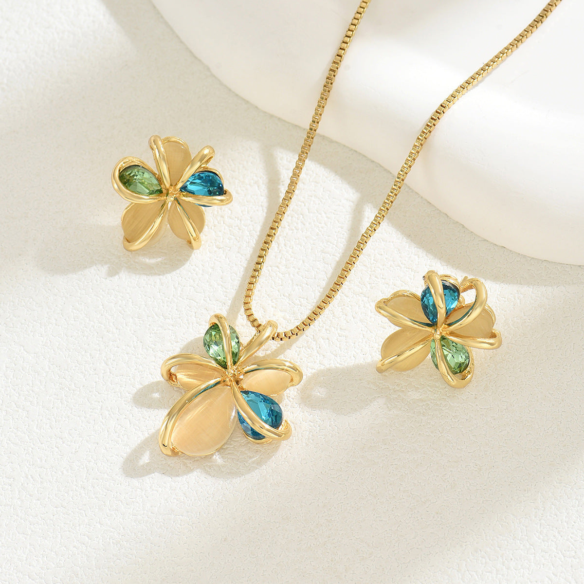 Vintage Women's Necklace Suit Inlaid Jewel - FASHIONKULTUR