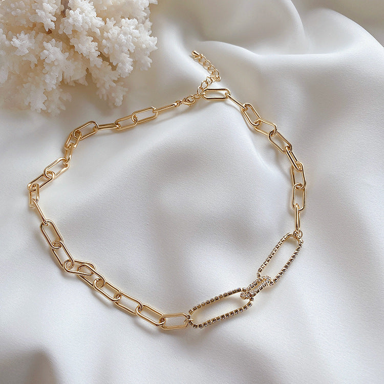 Cold Wind Zircon Metal Chain Necklace Fashion - FASHIONKULTUR