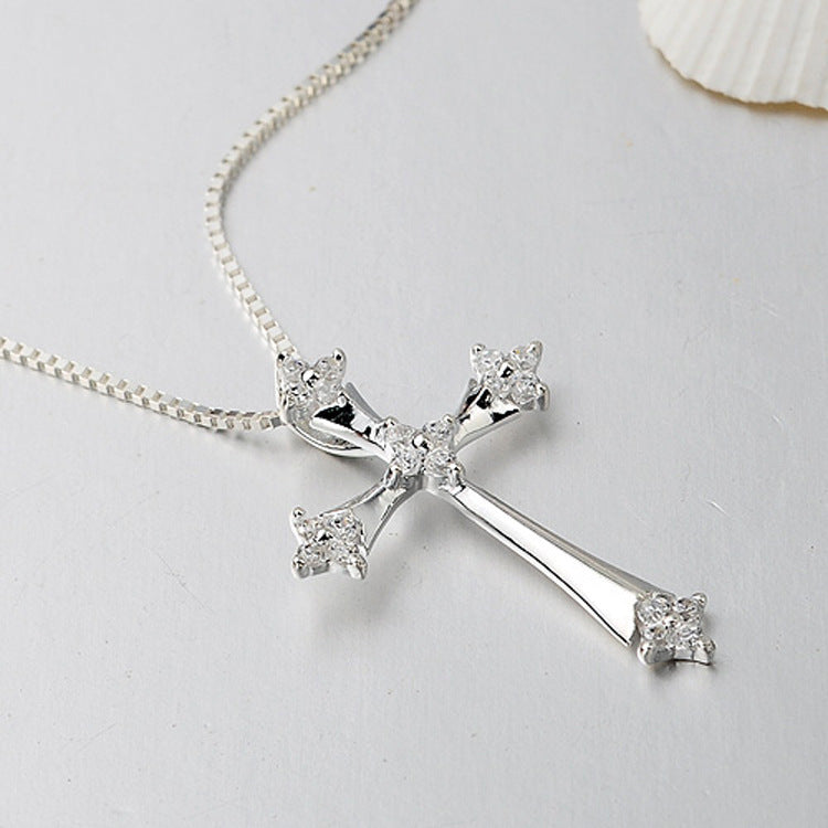 Fashion Sterling Silver Cross Necklace For Women - FASHIONKULTUR