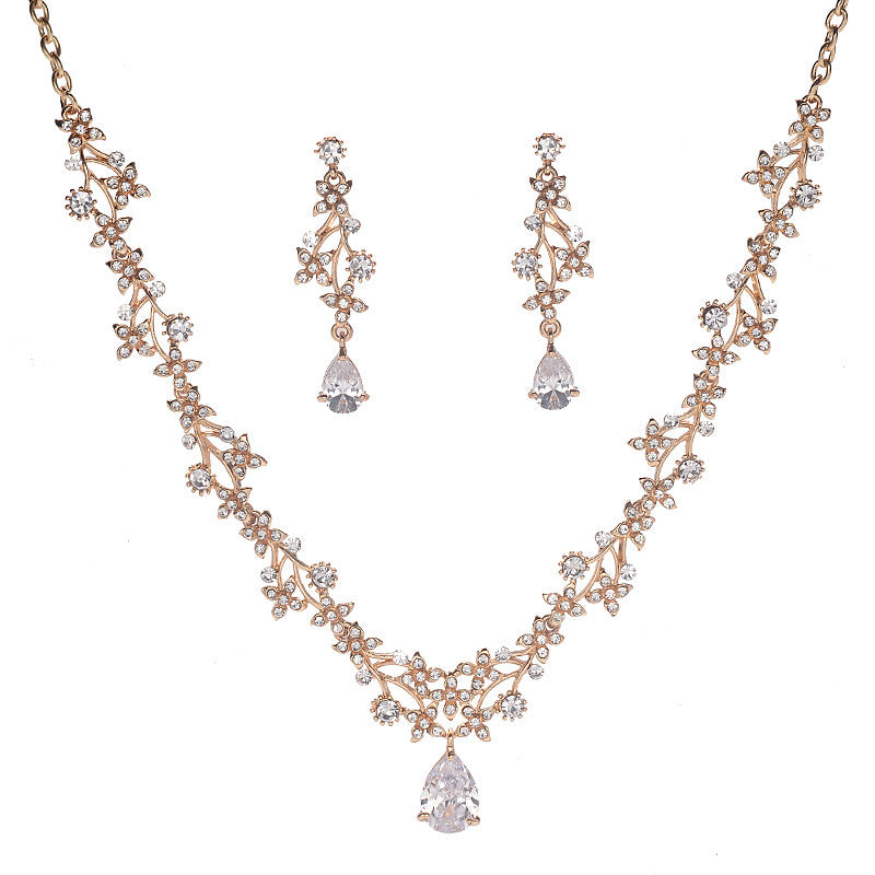 Necklace And Stud Earring Fashion Jewelry Set For Women - FASHIONKULTUR