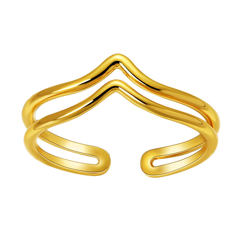 Copper Plating 18K Real Gold Ring - FASHIONKULTUR