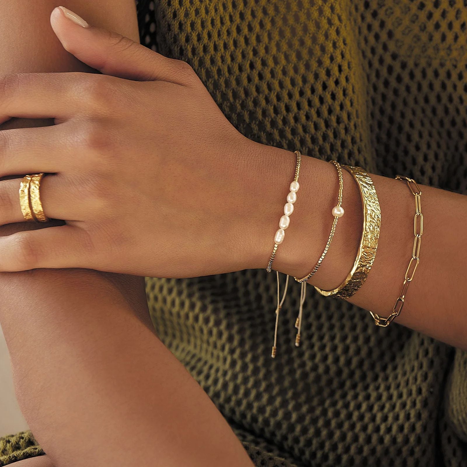 Simple All-match INS Style 18K Gold Stainless Steel Bracelet - FASHIONKULTUR