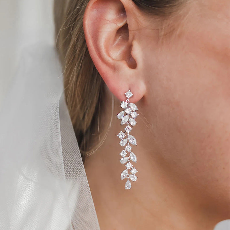 European And American Fashion Luxury Zircon Earrings - FASHIONKULTUR