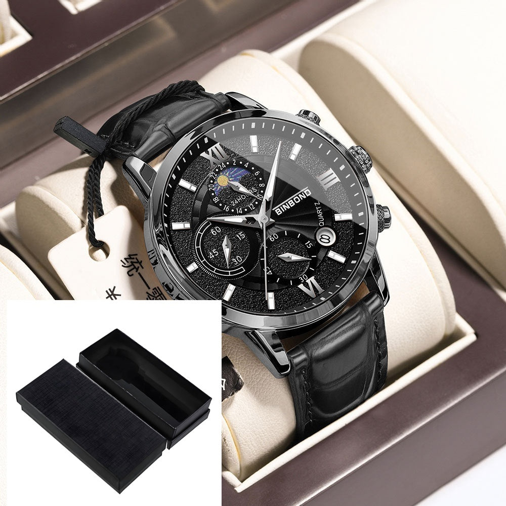 Simple Multifunctional Chronograph Waterproof Quartz Watch - FASHIONKULTUR