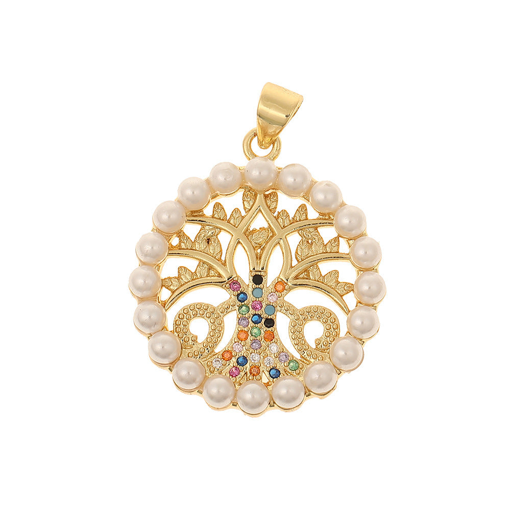 Colorful Zircon Light Luxury Tree Of Life Pendant - FASHIONKULTUR