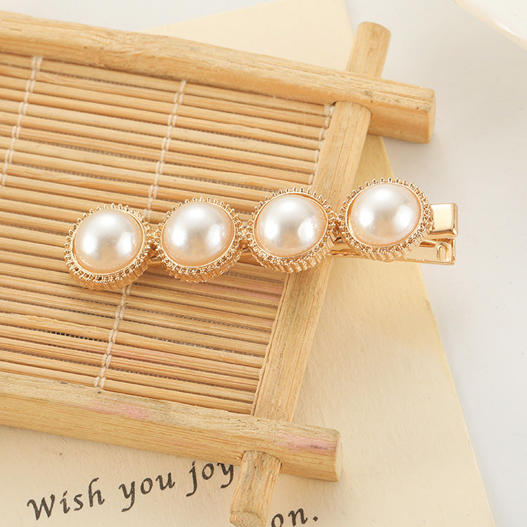 Slip-on Pearl Bow Hair Clip - FASHIONKULTUR
