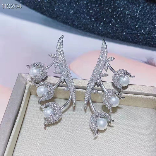 Women's Fashionable Shiny Flower Simple Earrings - FASHIONKULTUR