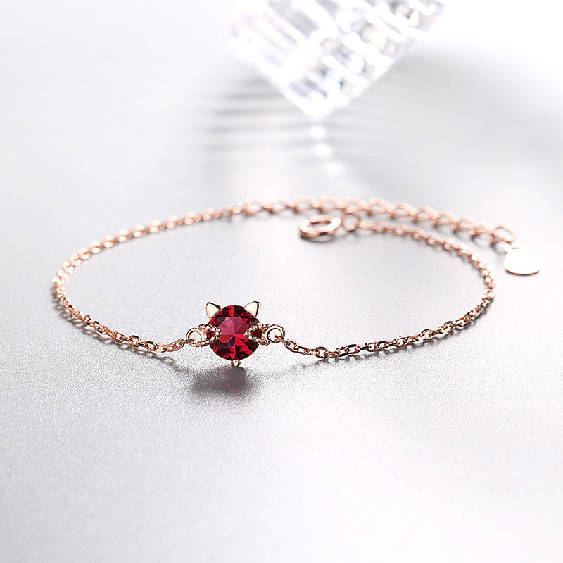 S925 sterling silver cat bracelet - FASHIONKULTUR
