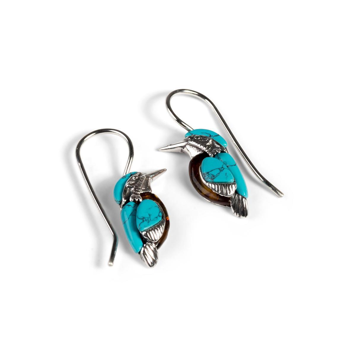 Vintage Turquoise Sen Simple Earrings Necklace - FASHIONKULTUR