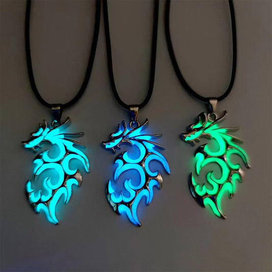Luminous Flame Dragon Necklace Student Glowing - FASHIONKULTUR