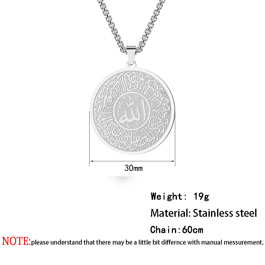Men Calligraphy Necklace Accessories Jewellery - FASHIONKULTUR