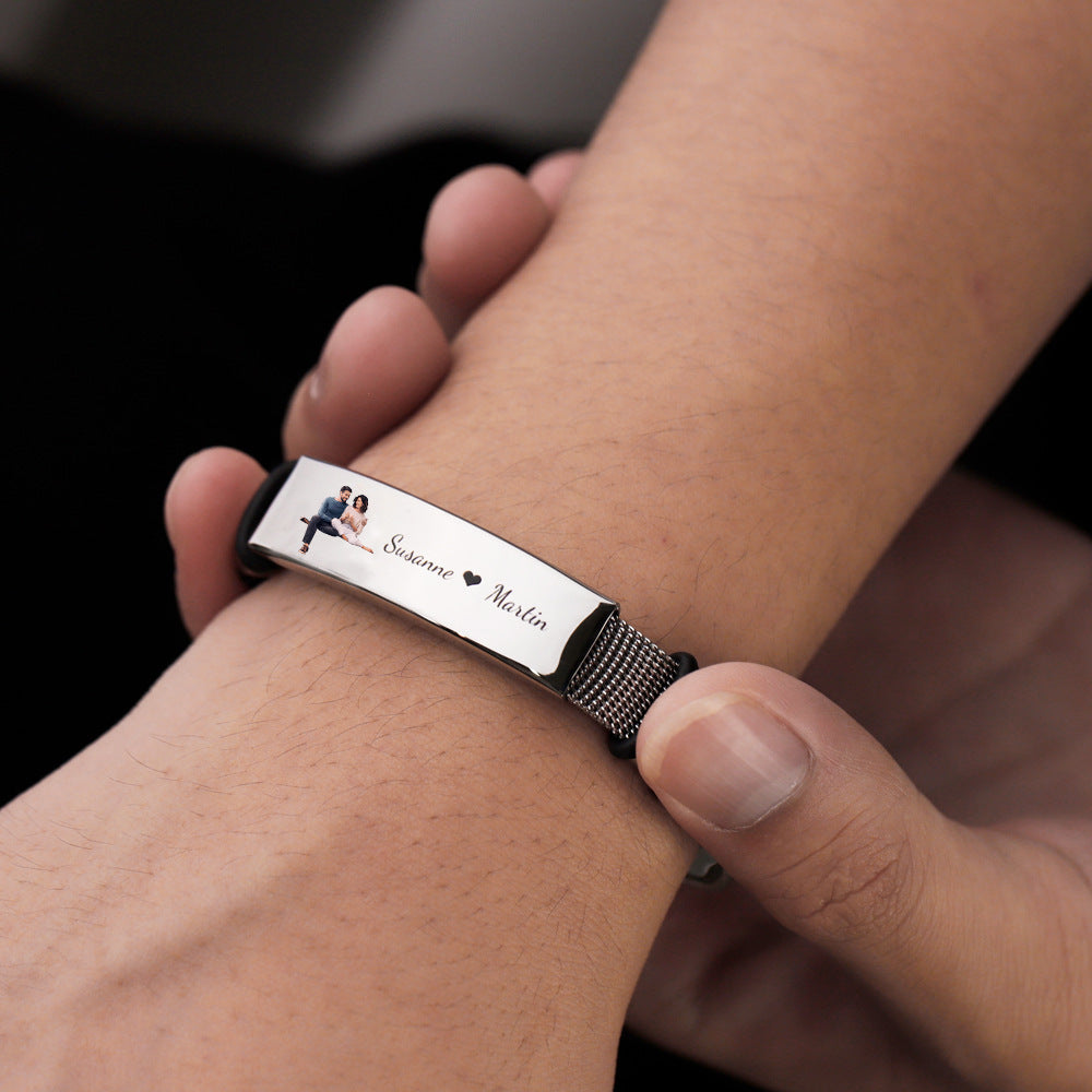 Stainless Steel Bracelet Mesh Strap Titanium Steel - FASHIONKULTUR