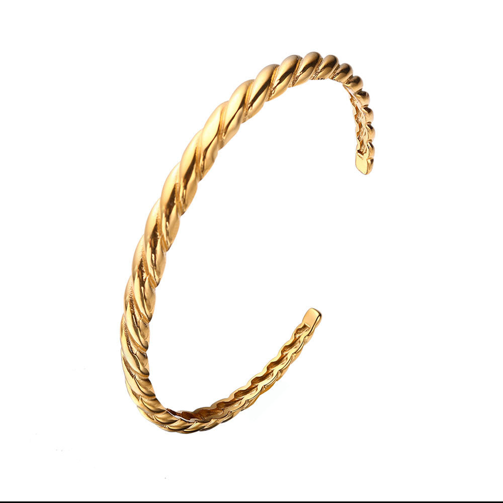 Gear Irregular Wave Buckle Stainless Steel Bracelet - FASHIONKULTUR