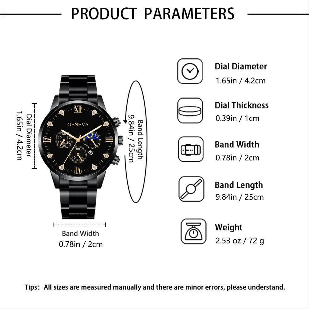 Fashion Business Men's Steel Belt Watch Band Bracelet - FASHIONKULTUR