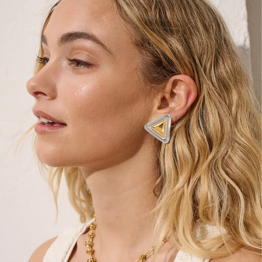 Triangle Earrings Women's Fashion Stainless Steel - FASHIONKULTUR