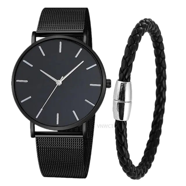 Ultra-Thin Magnetic Mesh Sport Watch - FASHIONKULTUR