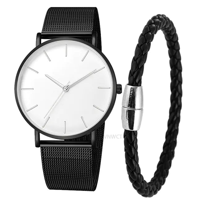 Ultra-Thin Magnetic Mesh Sport Watch - FASHIONKULTUR