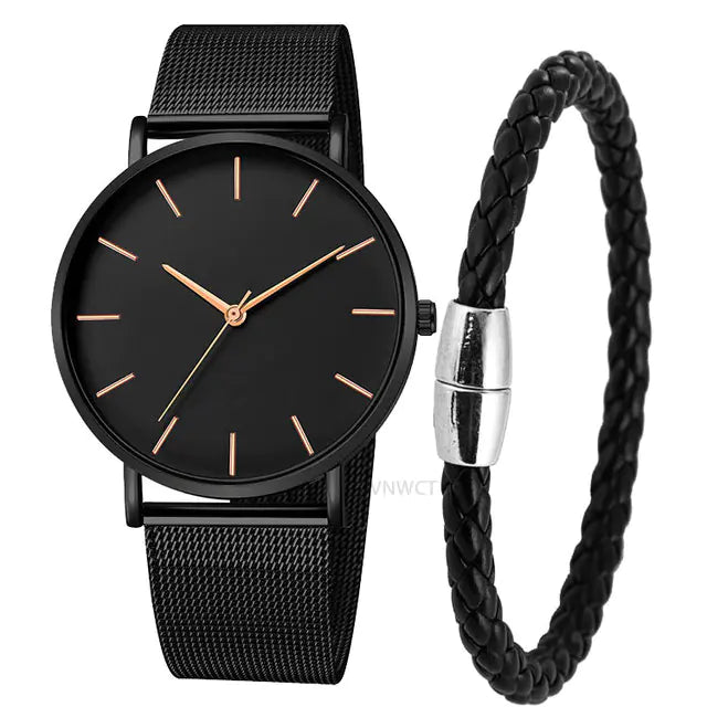 Ultra-Thin Magnetic Mesh Sport Watch - FASHIONKULTUR
