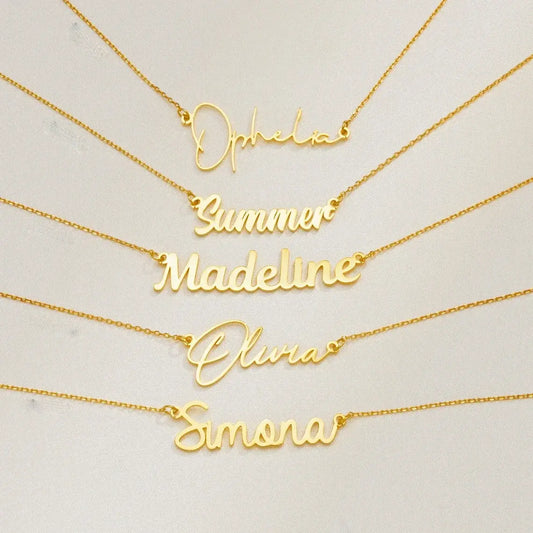 Personalized Cursive Letter Pendant - FASHIONKULTUR