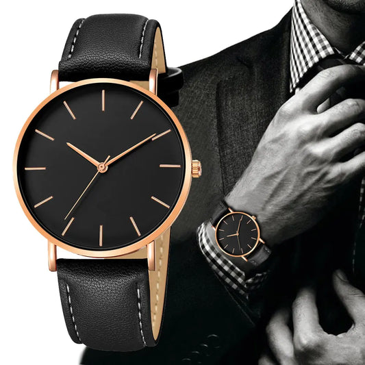 Simple Leather Men's Luxury Watches - FASHIONKULTUR