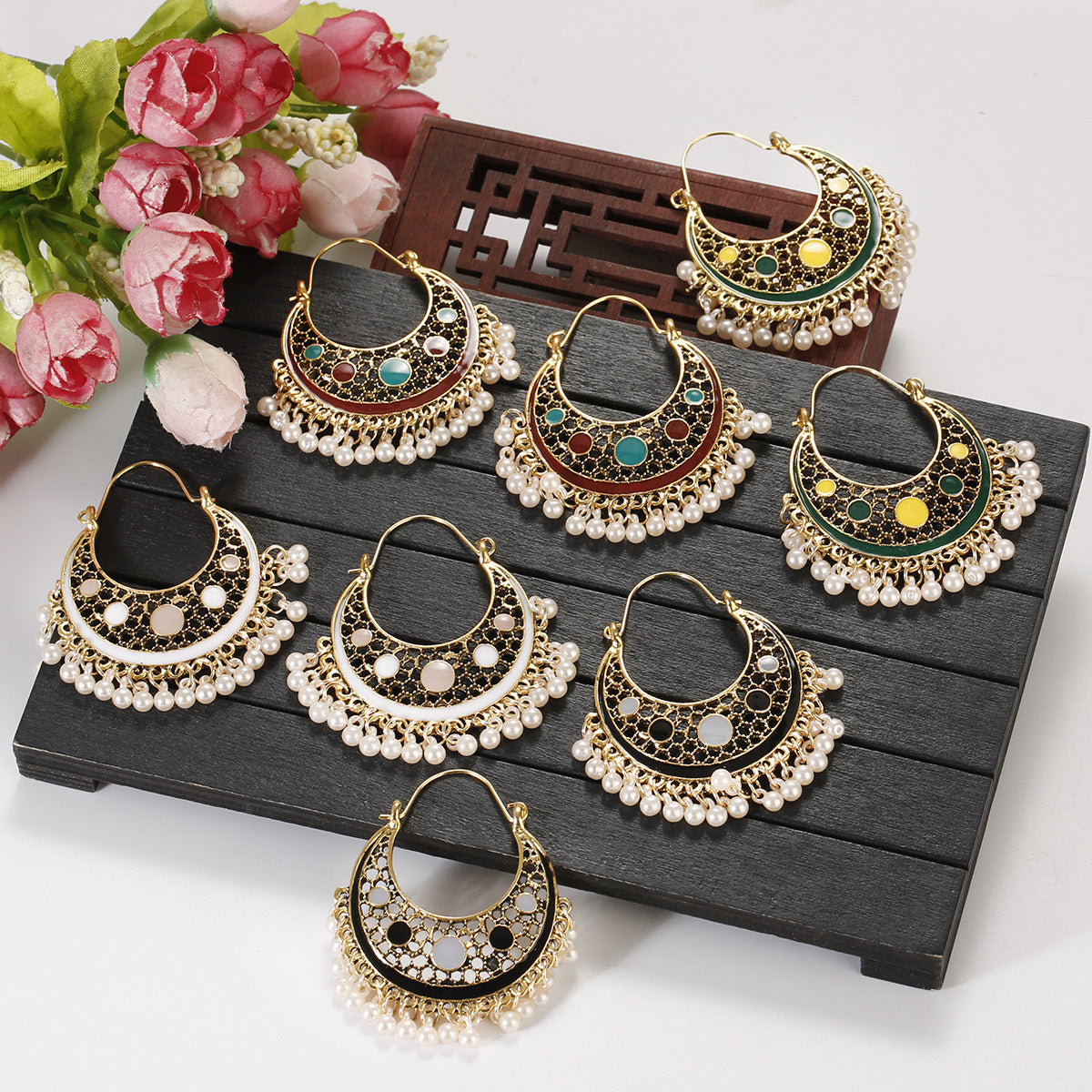 Bohemian Ethnic Style Retro Indian Exotic Style Hong Kong Style Earrings - FASHIONKULTUR