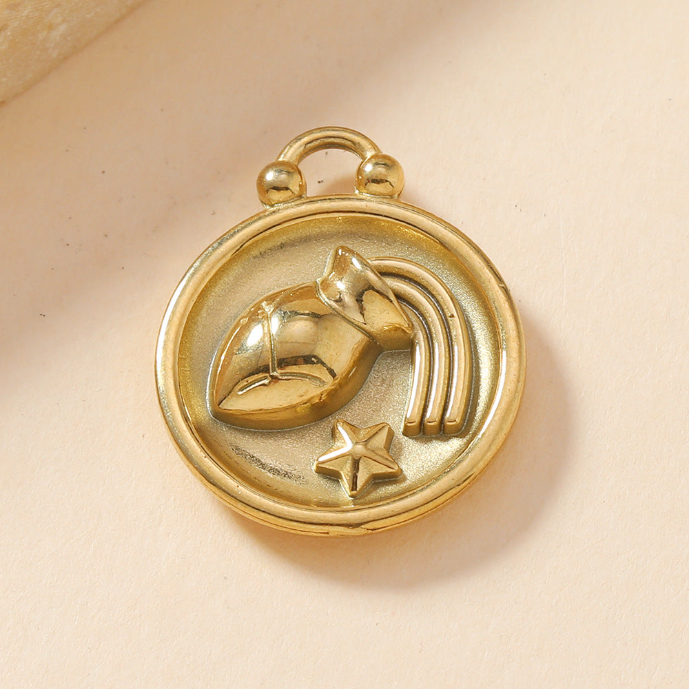 Single Pendant Twelve Constellation Casting DIY Accessories - FASHIONKULTUR