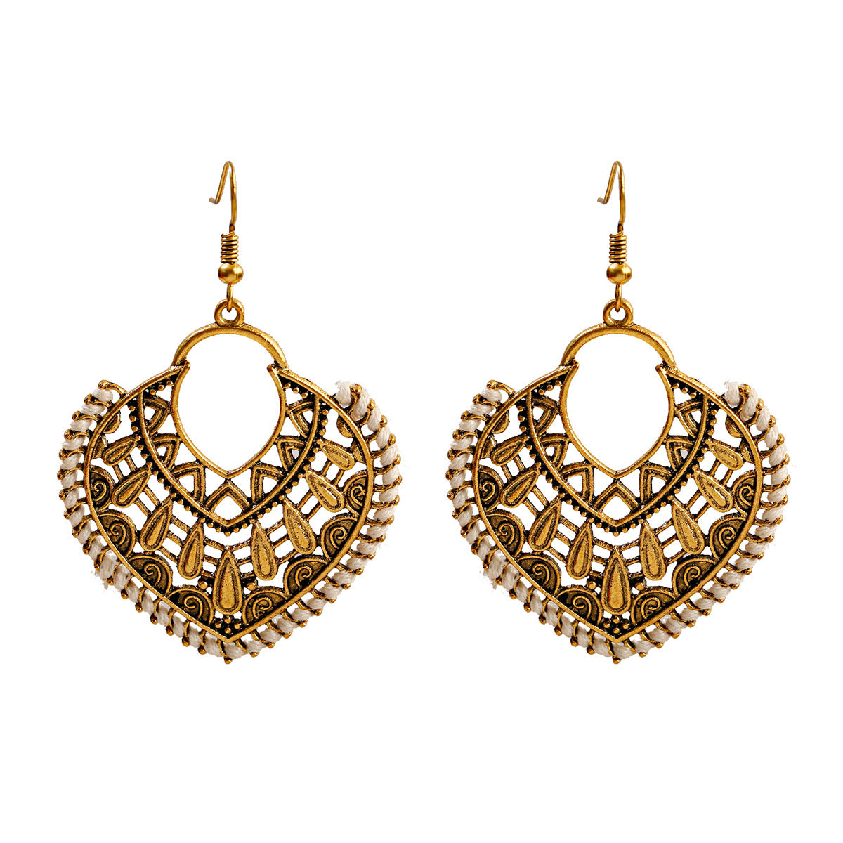 Bohemian Style Vintage Earrings Hollow Design Simple And Elegant - FASHIONKULTUR