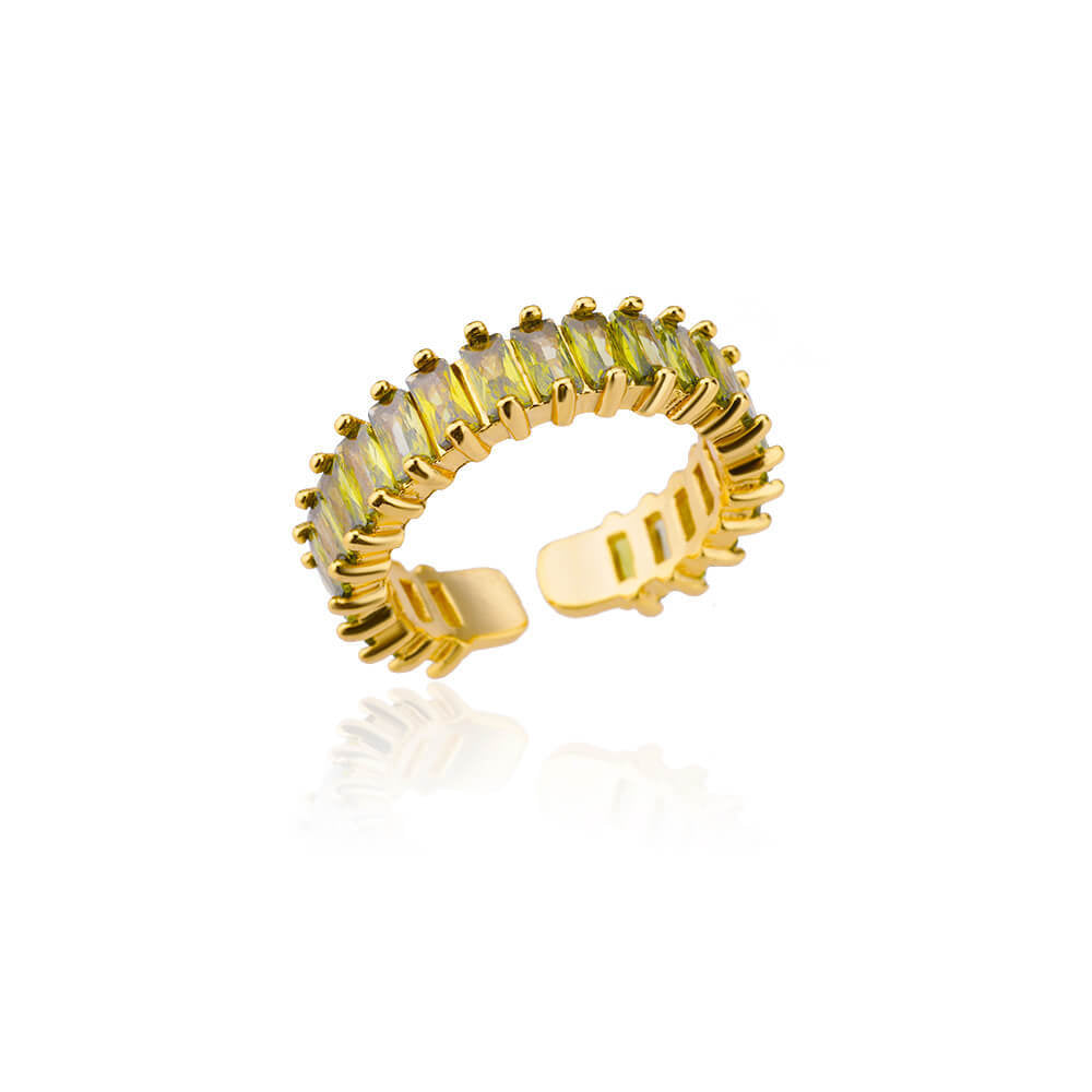 European And American Rainbow Color Zircon Rhinestone Ring Female Accessories - FASHIONKULTUR