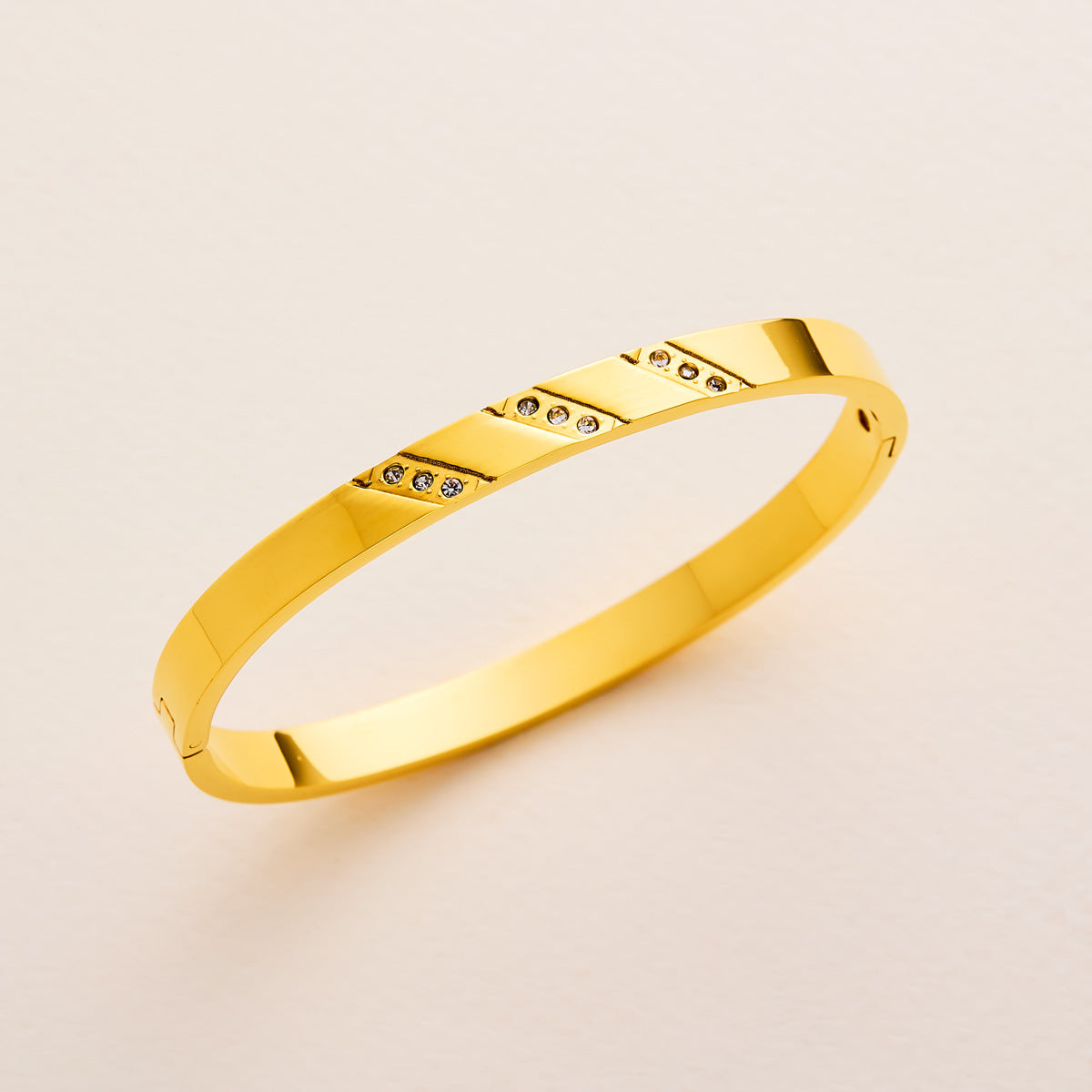 Titanium Steel Bracelet Female Round Diamond Special-interest Design - FASHIONKULTUR