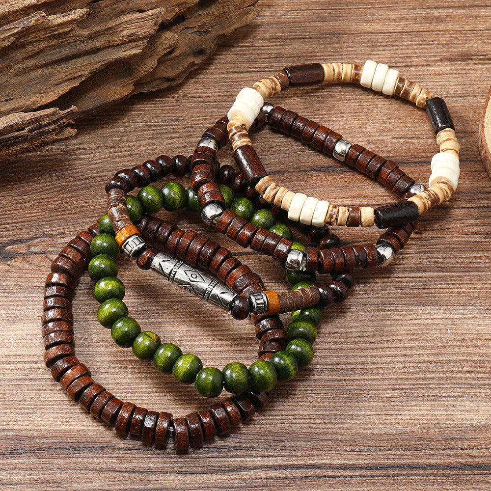 Handmade Beaded Bracelet Men's Retro Multi-layer - FASHIONKULTUR