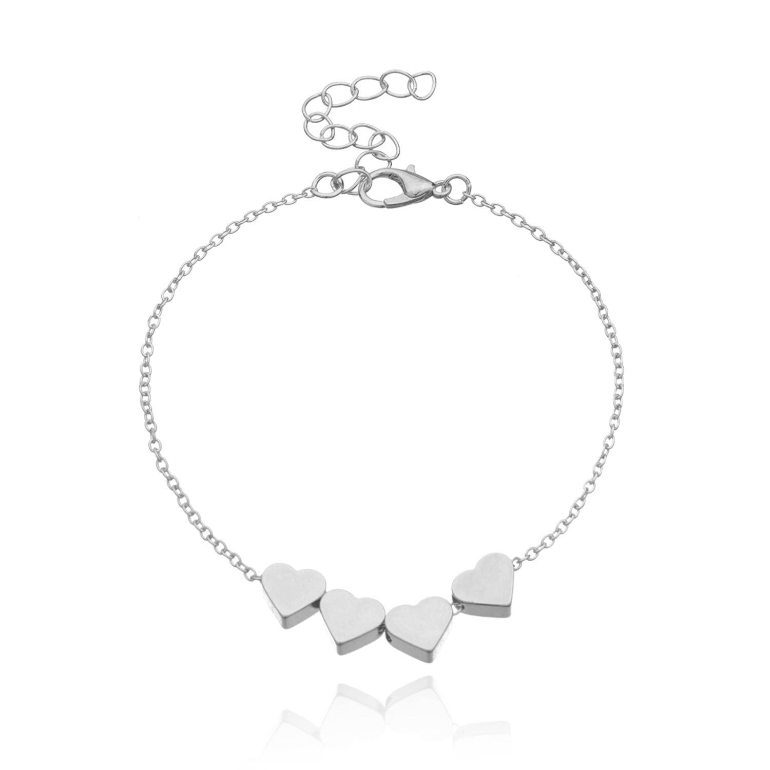 Fashion Jewelry Exquisite New Korean Fashion Temperament Simple Thin Chain Heart Bracelet For Women Girls Birthday Party Jewelry Gift - FASHIONKULTUR