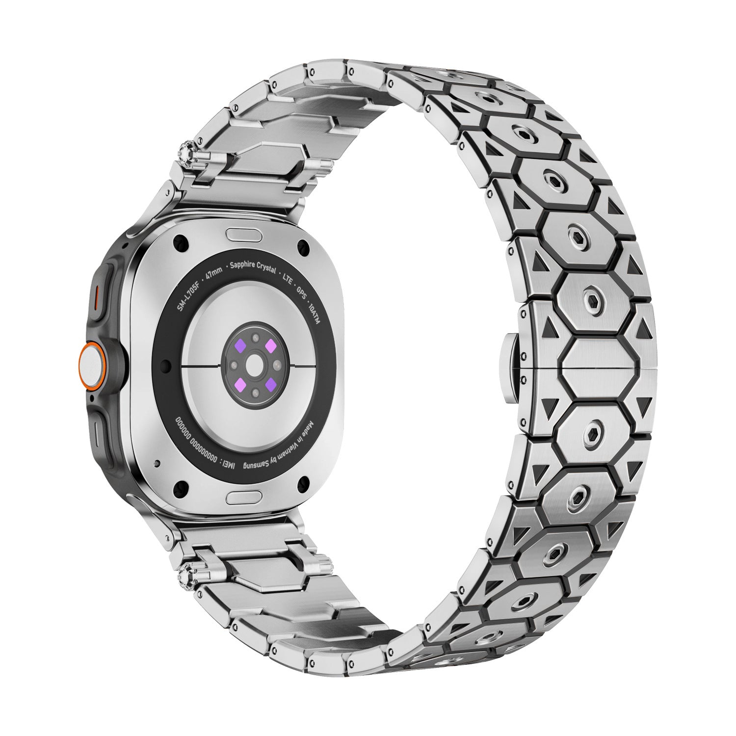 Butterfly Clasp Metallic Stainless Steel Strap - FASHIONKULTUR