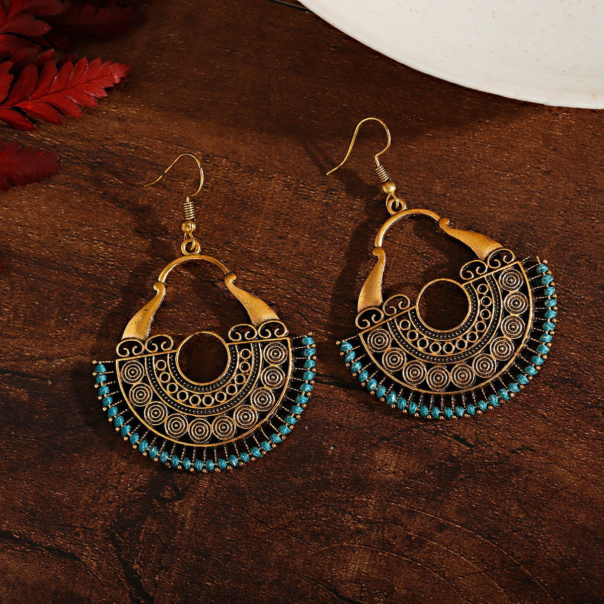 Bohemian Style Vintage Earrings Hollow Design Simple And Elegant - FASHIONKULTUR