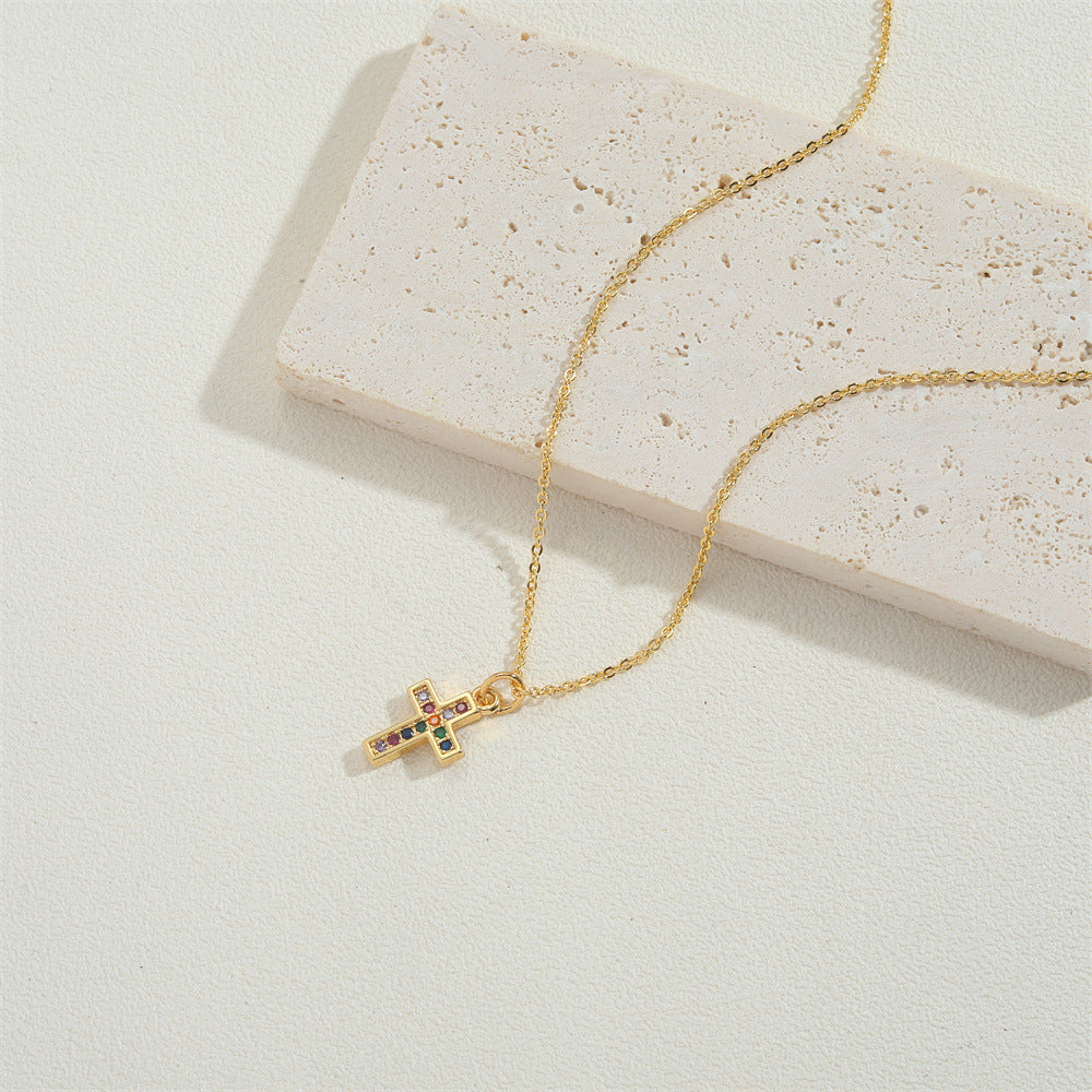 All-match Cross Design Pendant Clavicle Chain Necklace - FASHIONKULTUR