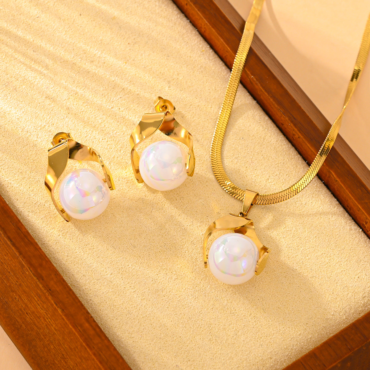 Fashion Lady Pearl Earings Set - FASHIONKULTUR