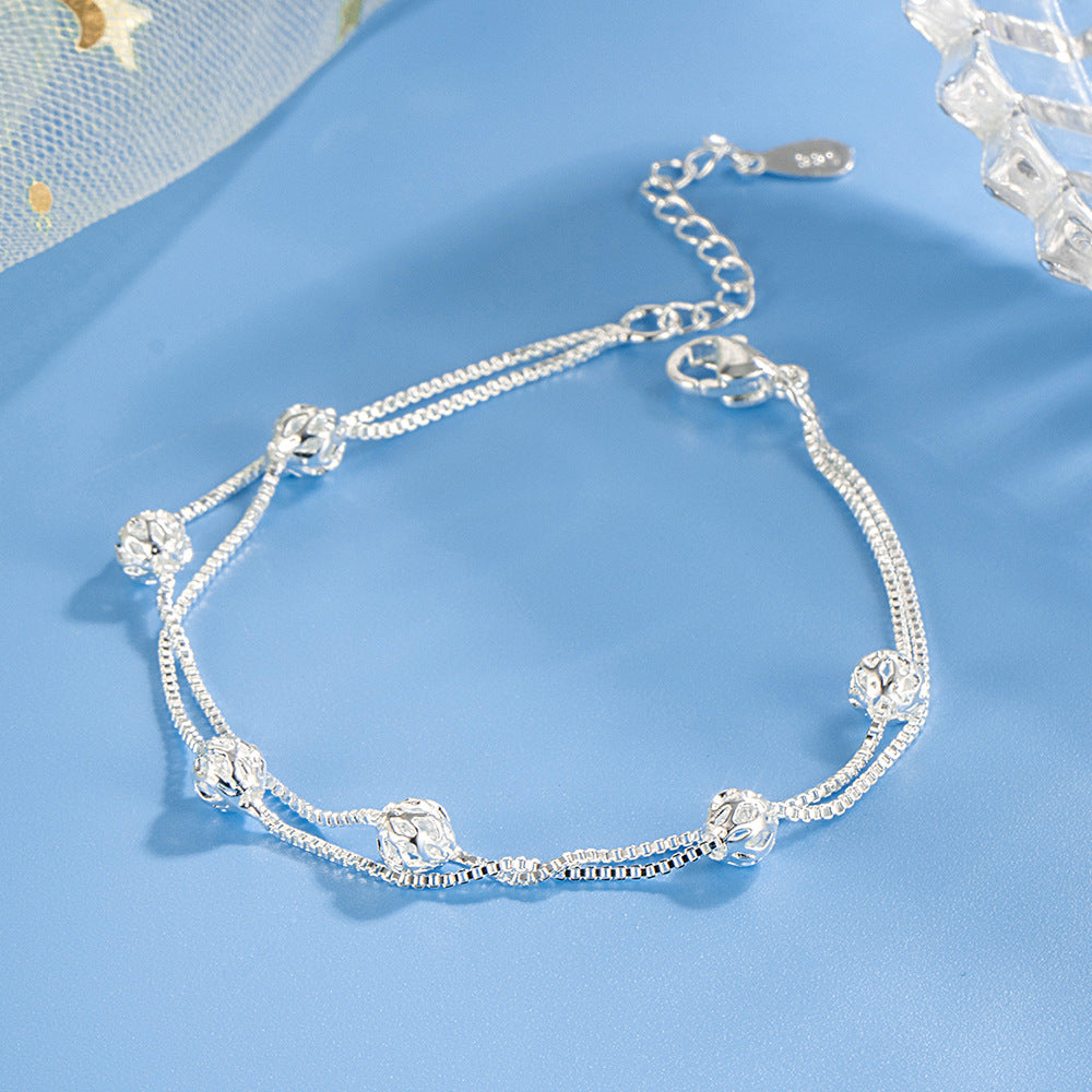 Double-layer Hollow-out Ball Bracelet Women's Design Fashion - FASHIONKULTUR