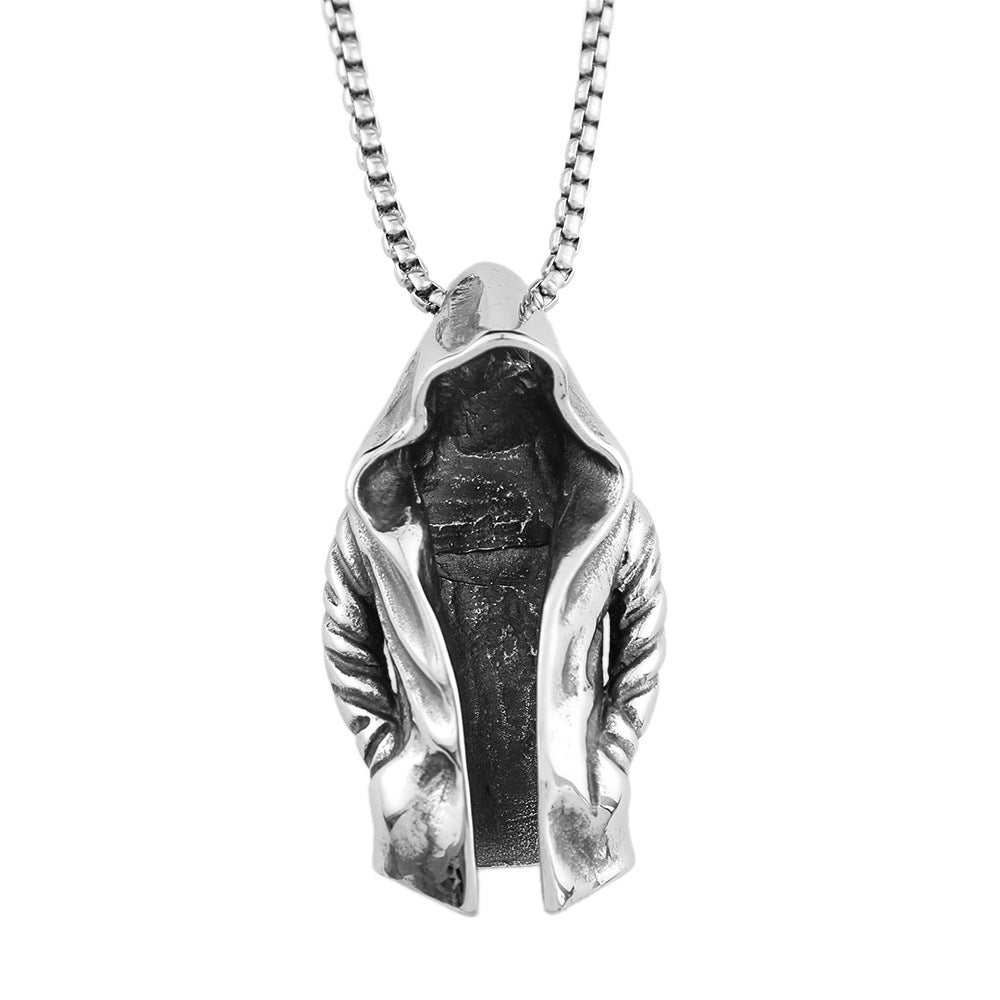 Dark Style Assassin Cloak Stainless Steel Pendant Necklace Ornament - FASHIONKULTUR