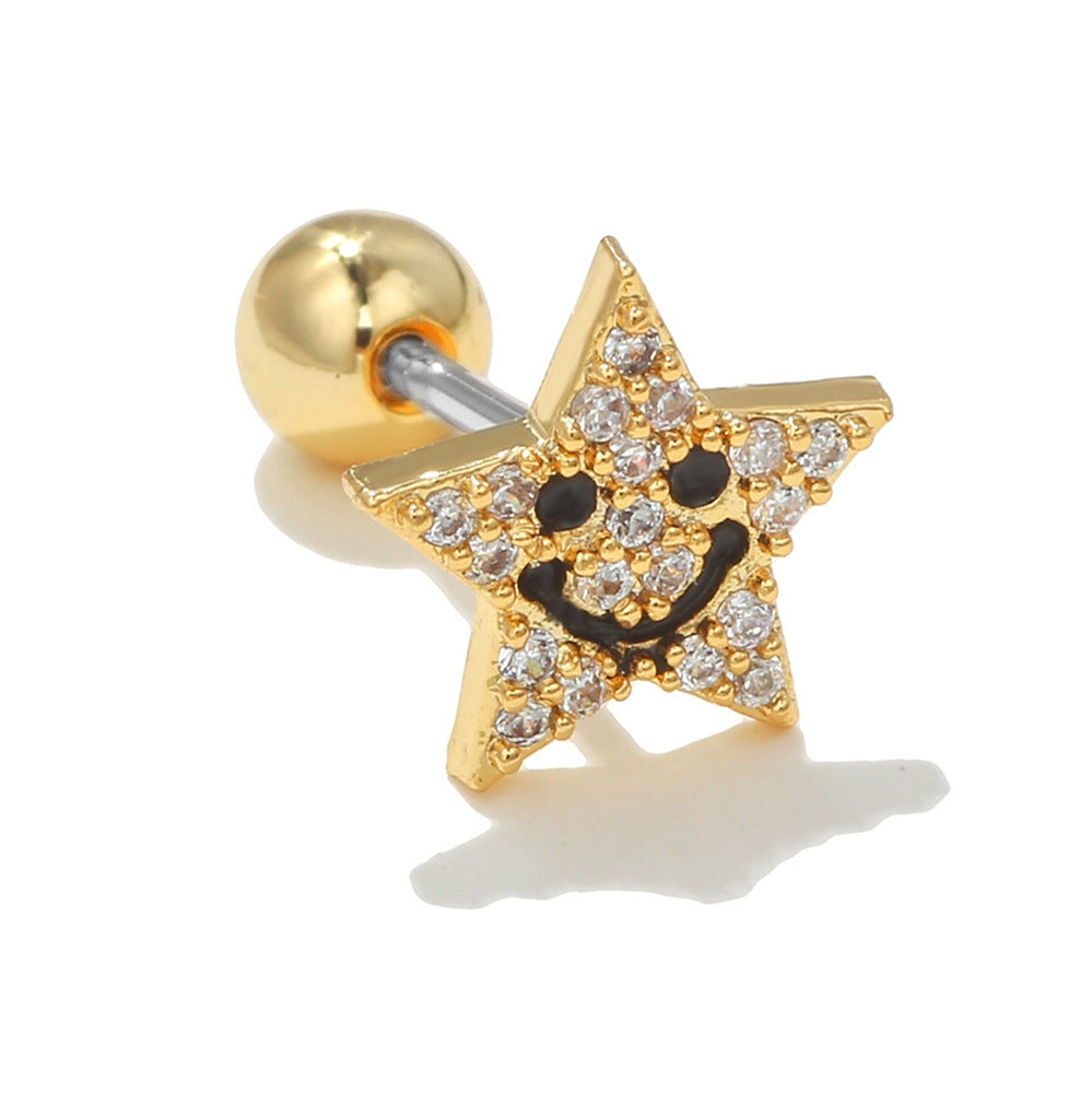 Colorful Sweet Fashion Ear Bone Stud - FASHIONKULTUR